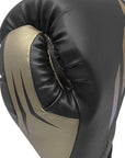 Black and gold boxing glove in Blue/Met Gold color, 18 oz weight.