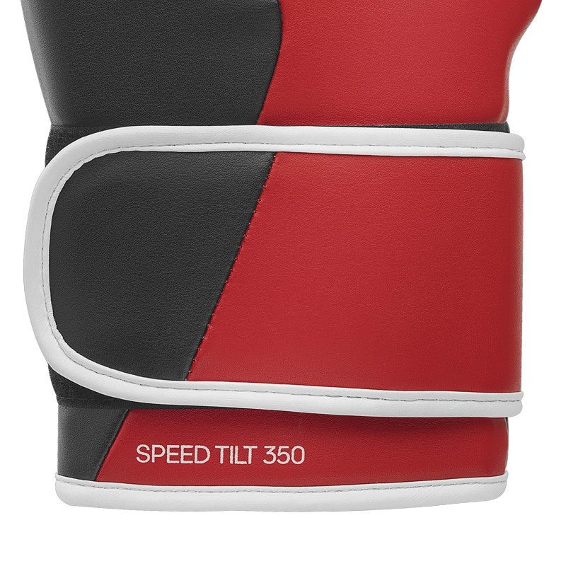 Red and black Tilt 350 PRO training boxing glove.