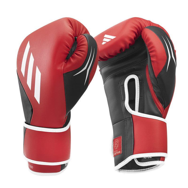 Pair of red and black boxing gloves, Tilt 350 PRO Training Gloves.