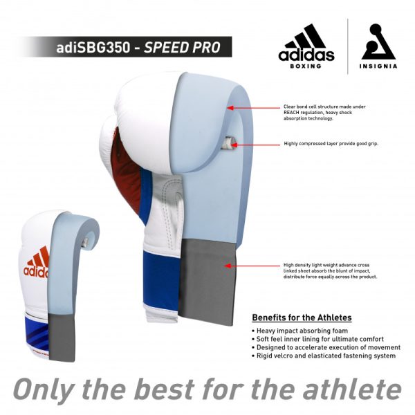 adidas Adi-Speed 350 for Pro Men & Combat and adidas Sports Gloves Women Kickboxing - Boxing