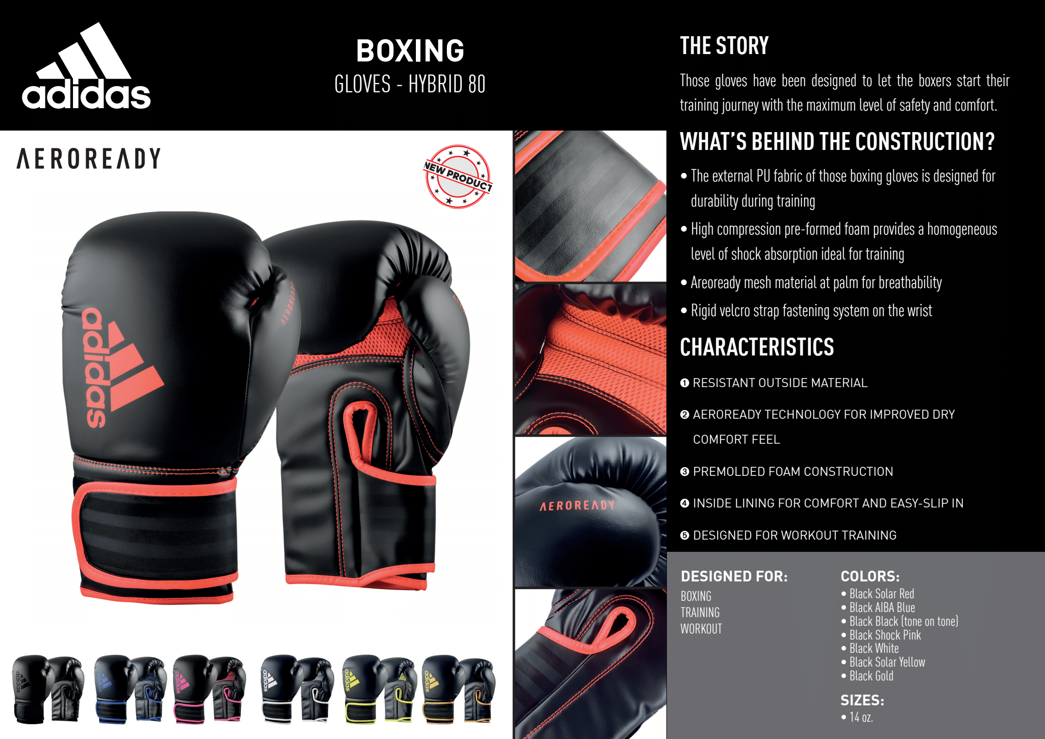 Gloves Hybrid Combat Adidas - adidas Sports 80 Training