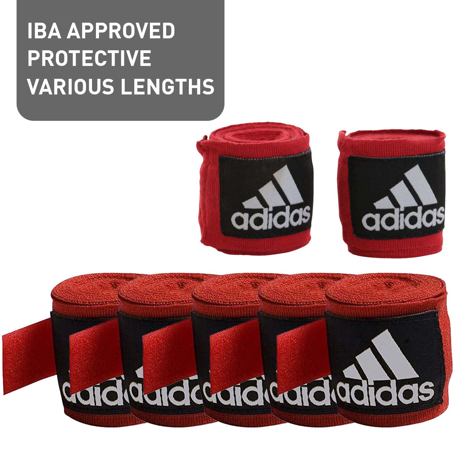 adidas IBA Approved Protective Boxing Hand Wraps – Pack of 5 pairs Bundle Deal