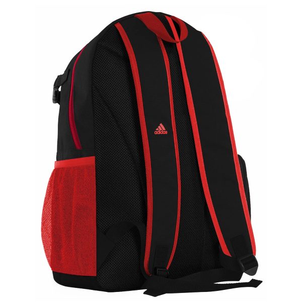 adidas TEAM ISSUE II Medium Duffel Bag | Red | stripe 3 adidas